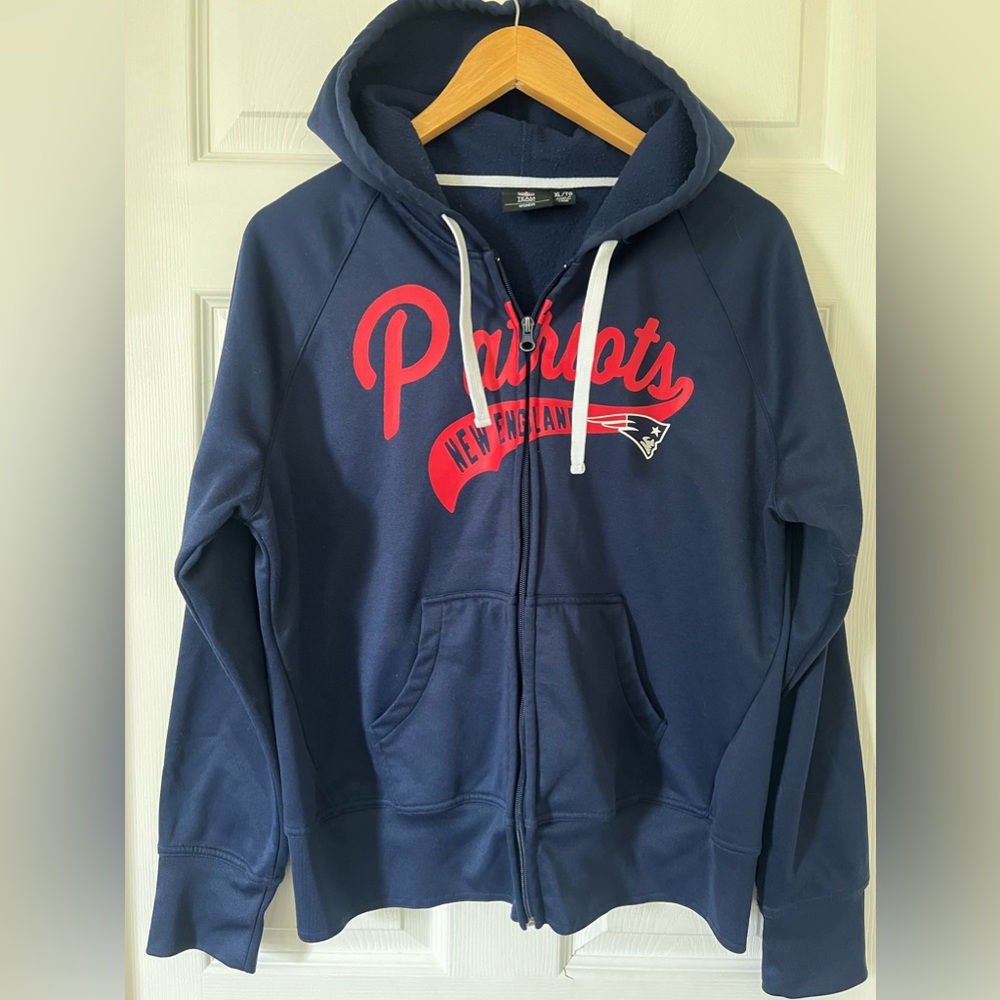 New England Patriots NFL Zip Up Hoodie XL Women’s Navy